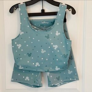 Mickey Mouse matching athletic top & shorts XS